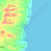 Mapa topográfico Puerto del Rosario, altitud, relieve