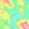 Mapa topográfico Nuzedo de Baixo, altitud, relieve