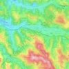 Mapa topográfico Les Baraques Perrier, altitud, relieve