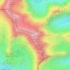 Mapa topográfico Mount LeConte, altitud, relieve