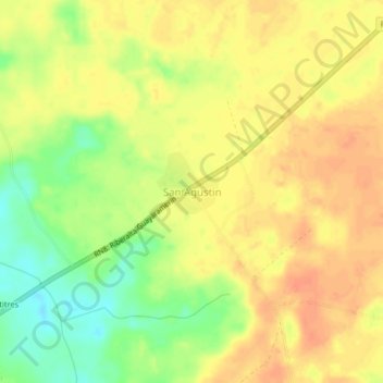 Mapa topográfico San Agustin, altitud, relieve