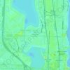 Mapa topográfico Palm Beach Lakes, altitud, relieve