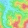 Mapa topográfico Les Grand Prés, altitud, relieve