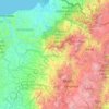 Mapa topográfico Montes Quisaya, altitud, relieve