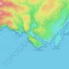Mapa topográfico Dalle du Chat, altitud, relieve