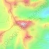 Mapa topográfico Buck Mountain, altitud, relieve