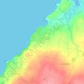 Mapa topográfico La Cour de Treutran, altitud, relieve