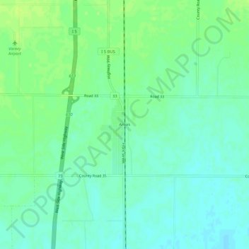 Mapa topográfico Artois, altitud, relieve