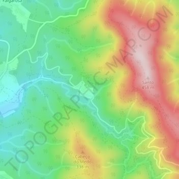 Mapa topográfico Feridouro, altitud, relieve