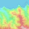 Mapa topográfico Chinamada, altitud, relieve
