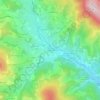 Mapa topográfico Les Dépôts, altitud, relieve