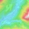 Mapa topográfico Le Grand Courbet, altitud, relieve