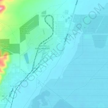 Mapa topográfico Trona, altitud, relieve