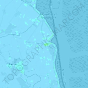 Mapa topográfico Hoogwatum, altitud, relieve