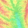 Mapa topográfico Lewisville, altitud, relieve