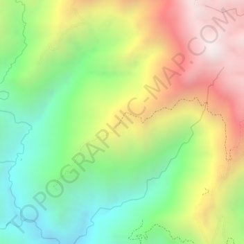 Mapa topográfico Granadillo, altitud, relieve