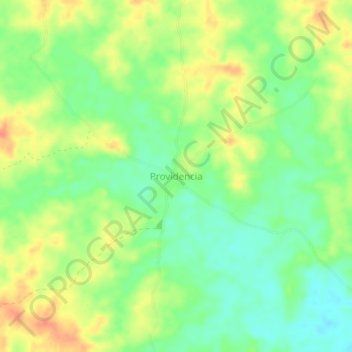 Mapa topográfico Providencia, altitud, relieve