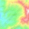Mapa topográfico Colombia de Guadalupe, altitud, relieve