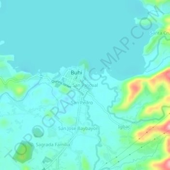 Mapa topográfico San Pascual, altitud, relieve