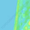 Mapa topográfico Plage du Truc Vert, altitud, relieve