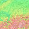Mapa topográfico Allgäu, altitud, relieve