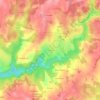 Mapa topográfico Lacoussiere, altitud, relieve