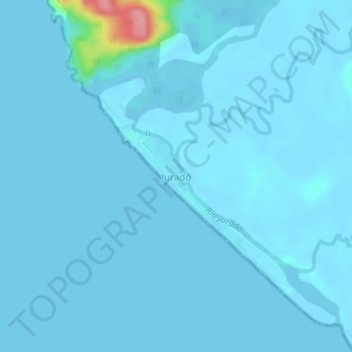 Mapa topográfico Juradó, altitud, relieve