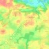 Mapa topográfico Kervac, altitud, relieve