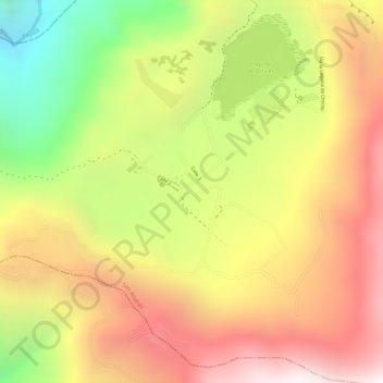 Mapa topográfico Laguna de Ortices, altitud, relieve