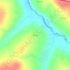 Mapa topográfico Ñu Poty, altitud, relieve