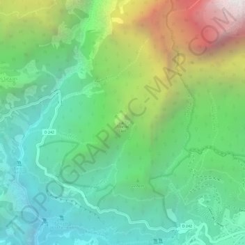 Mapa topográfico Tête de Lion, altitud, relieve
