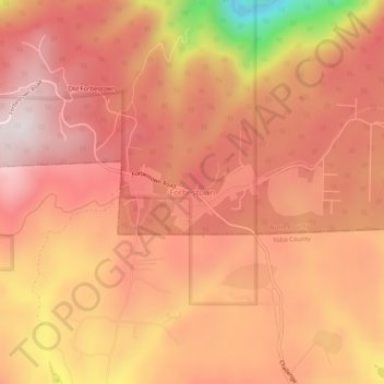 Mapa topográfico Forbestown, altitud, relieve