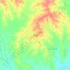 Mapa topográfico Sincé, altitud, relieve