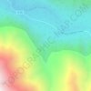 Mapa topográfico Cascada Cajón del Maipo, altitud, relieve