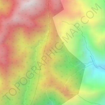 Mapa topográfico Montañita De San Jose, altitud, relieve