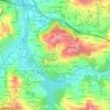 Mapa topográfico O Valado, altitud, relieve
