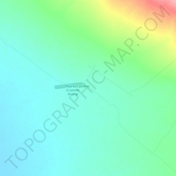 Mapa topográfico Represo Janeno, altitud, relieve