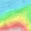 Mapa topográfico La Vernaz, altitud, relieve