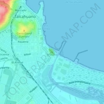Mapa topográfico El Morro, altitud, relieve