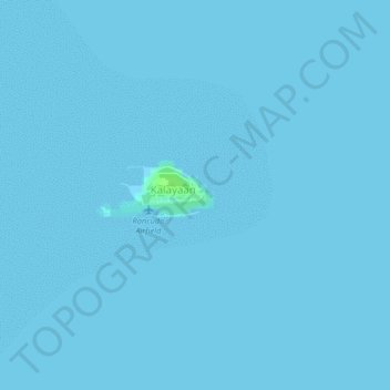 Mapa topográfico Pag-asa, altitud, relieve