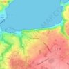 Mapa topográfico Calouar Bian, altitud, relieve