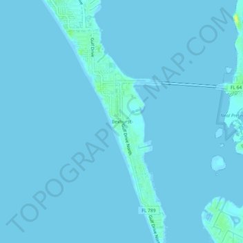 Mapa topográfico Ilexhurst, altitud, relieve