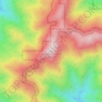 Mapa topográfico Otay Mountain, altitud, relieve