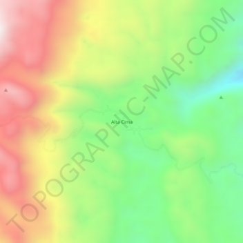 Mapa topográfico Alta Cima, altitud, relieve