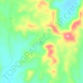 Mapa topográfico North Sapa, altitud, relieve