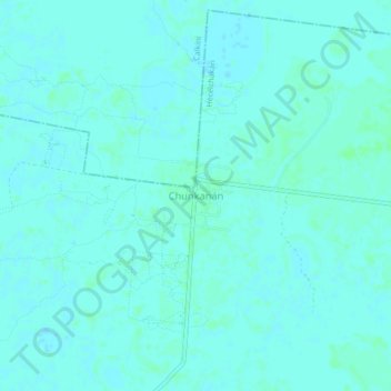 Mapa topográfico Chunkanán, altitud, relieve