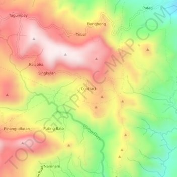 Mapa topográfico Contract, altitud, relieve
