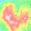 Mapa topográfico Titiribí, altitud, relieve