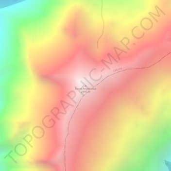 Mapa topográfico Cerro Angimaloa, altitud, relieve