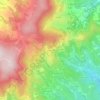 Mapa topográfico Les Saignes, altitud, relieve